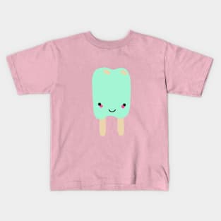 Blue Raspberry Kawaii Popsicle Kids T-Shirt